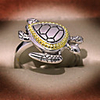 Ring Two Stone Silver Brass Turtle Unique Design 1pc 6 7 8 9 10 / Women
