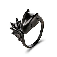 Ring Vintage Style Black Silver Alloy Dragon Angel Wings Statement Personalized Simple 1pc Adjustable / Women