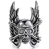 Ring Vintage Style Black Titanium Steel Skull Wings Stylish Vintage Punk 1pc 8 9 10 11 12 / Men