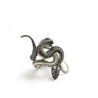 Ring Vintage Style Gray Brass Snake Vintage 1pc 6 8 10