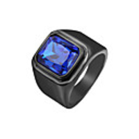 Ring Vintage Style Red Blue Champagne Titanium Steel Basic Casual / Sporty Rock 1pc 7 8 9 10 11 / Men