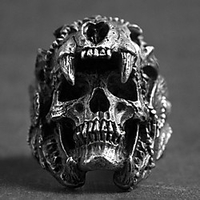 Ring Vintage Style Silver Alloy Skull Ethnic Fashion Vintage 1pc 8 9 10 11 / Men