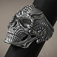 Ring Vintage Style Silver Alloy Skull Vintage Punk Trendy 1pc 8 9 10 11 / Men