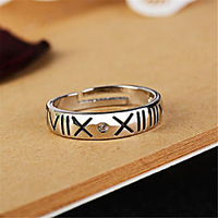 Ring Vintage Style Silver Copper Silver-Plated Letter Vintage 1pc Adjustable / Adjustable Ring