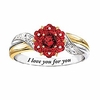rings for women silver round zirconia bridal ring jewelry diamond ring gifts engagement wedding anniversary ring