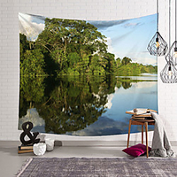 River Tree Wall Tapestry Art Decor Blanket Curtain Hanging Home Bedroom Living Room Decoration Polyester miniinthebox