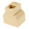 RJ45 Female to 2 Female Adapter Beige
