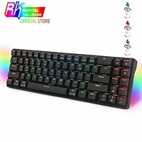 RK71 RGB Wireless 70% Compact Mechanical Keyboard 71 Keys Bluetooth Gaming Office Keyboard with Macro Keys Brown Switches miniinthebox