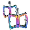 road bike pedals 9/16 sealed bearing mountain bicycle flat pedals lightweight aluminum alloy colorful wide platform cycling pedal for bmx/mtb
