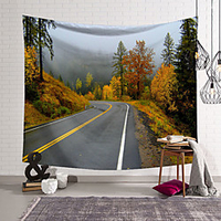 Road Landscape Tree Wall Tapestry Art Decor Blanket Curtain Hanging Home Bedroom Living Room Decoration Polyester miniinthebox