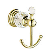 Robe Hook Contemporary Brass / Crystal 1 pc - Hotel bath