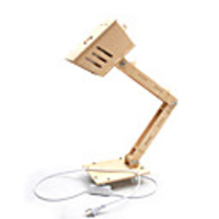 Robot Arm Shaped DIY Wooden Desk Lamp (AU Plug)