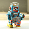 Robot Wind-up Toy Machine Robot Metalic Iron Anime 1 pcs Kid