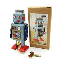 Robot Wind-up Toy Retro Tank Machine Robot Wrought Iron Iron Vintage Retro Unisex Toy Gift