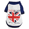 Rock and Love Union Jack Style Dog Shirt (XS - XL,  Assorted Colors)
