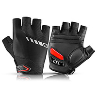 ROCKBROS Bike Gloves / Cycling Gloves Mountain Bike Gloves Mountain Bike MTB Road Bike Cycling Reflective Adjustable Breathable Padded Fingerless Gloves Half Finger Sports Gloves Sponge Leather SBR