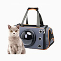 Rodents Dog Cat Carrier Bag Travel Backpack Breathable Foldable Fashion Terylene Gray