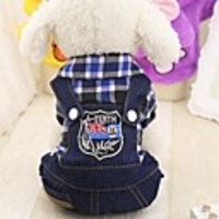 Rodents Dog Cat Jumpsuit Spots Checks Jeans Sports Outdoors Check Dog Clothes Red Fuchsia Green Costume Cotton XS S M L XL XXL