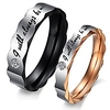 romantic i will always be with you couple promise wedding ring set/ring necklace a pair for lover