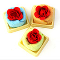 Romantic Shower Perfume Red Rose Towel Washcloth Gift