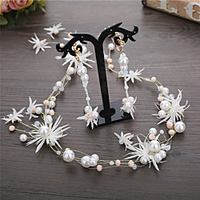 Romantic Sweet Alloy Headbands / Headdress / Headpiece with Imitation Pearl 1 set / 3 Pieces Wedding / Special Occasion Headpiece miniinthebox