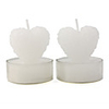 Rose Covered Heart Tealight Candles Plastic Cups x2 (Color Randomly Sent)