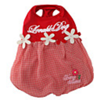 Rose Flower Style Dress for Dogs (XS-XL,  Red)