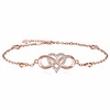 rose gold anklet for women 925 sterling silver ankle bracelet plated cubic zirconia infinity heart gift for women