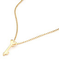 Rose Gold Color Plated Love Key Alloy Necklace