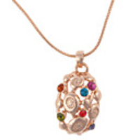 Rose Gold Plated Egg Shaped Necklace