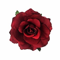 rose hairpin flamenco dancer pin flower brooch,  brooch hairpin use rose -red wine