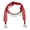 Rose Heart Shape Pendant Scarf Necklace