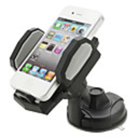 Rotatable Windshield Car Mount for iPhone 4S,  Samsung i9220,  PSP and GPS (White and Black)