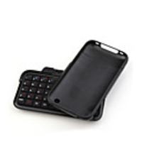 Rotate Mini Rechargeable Wireless Bluetooth Flip-Out QWERTY Keyboard with Plastic Case for iPhone 3G 3GS
