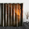 Rotten Thatched House Devil Digital Printed Shower Curtain English Green Leaf Digital Printing Shower Curtain Shower Curtains amp; Hooks Modern Polyester New Design