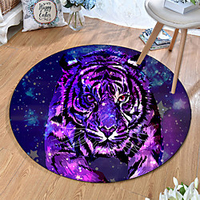 Round 5mm Area Rugs Machine Made Polyster Non Skid Modern 3D miniinthebox