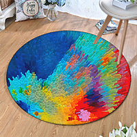 Round 5mm Area Rugs Machine Made Polyster Non Skid Modern 3D miniinthebox