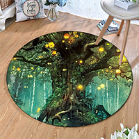 Round 5mm Area Rugs Machine Made Polyster Non Skid Modern 3D miniinthebox