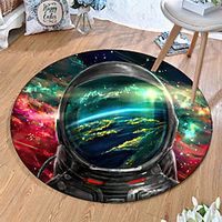 Round 5mm Area Rugs Machine Made Polyster Non Skid Modern 3D miniinthebox