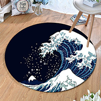 Round 5mm Area Rugs Machine Made Polyster Non Skid Modern 3D miniinthebox