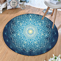 Round 5mm Area Rugs Machine Made Polyster Non Skid Modern 3D miniinthebox