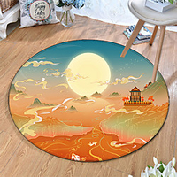 Round 5mm Area Rugs Machine Made Polyster Non Skid Modern 3D miniinthebox