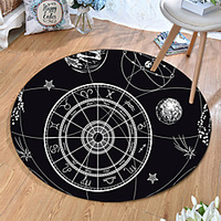 Round 5mm Area Rugs Machine Made Polyster Non Skid Modern 3D miniinthebox