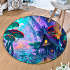 Round 5mm Area Rugs Machine Made Polyster Non Skid Modern 3D miniinthebox