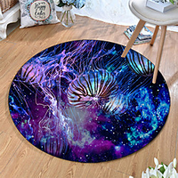 Round 5mm Area Rugs Machine Made Polyster Non Skid Modern 3D miniinthebox