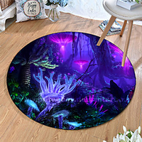 Round 5mm Area Rugs Machine Made Polyster Non Skid Modern 3D miniinthebox
