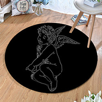 Round 5mm Area Rugs Machine Made Polyster Non Skid Modern 3D miniinthebox