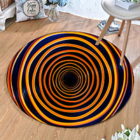 Round 5mm Area Rugs Machine Made Polyster Non Skid Modern 3D miniinthebox