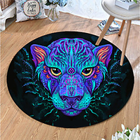 Round 5mm Area Rugs Machine Made Polyster Non Skid Modern 3D miniinthebox