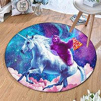 Round 5mm Area Rugs Machine Made Polyster Non Skid Modern 3D miniinthebox